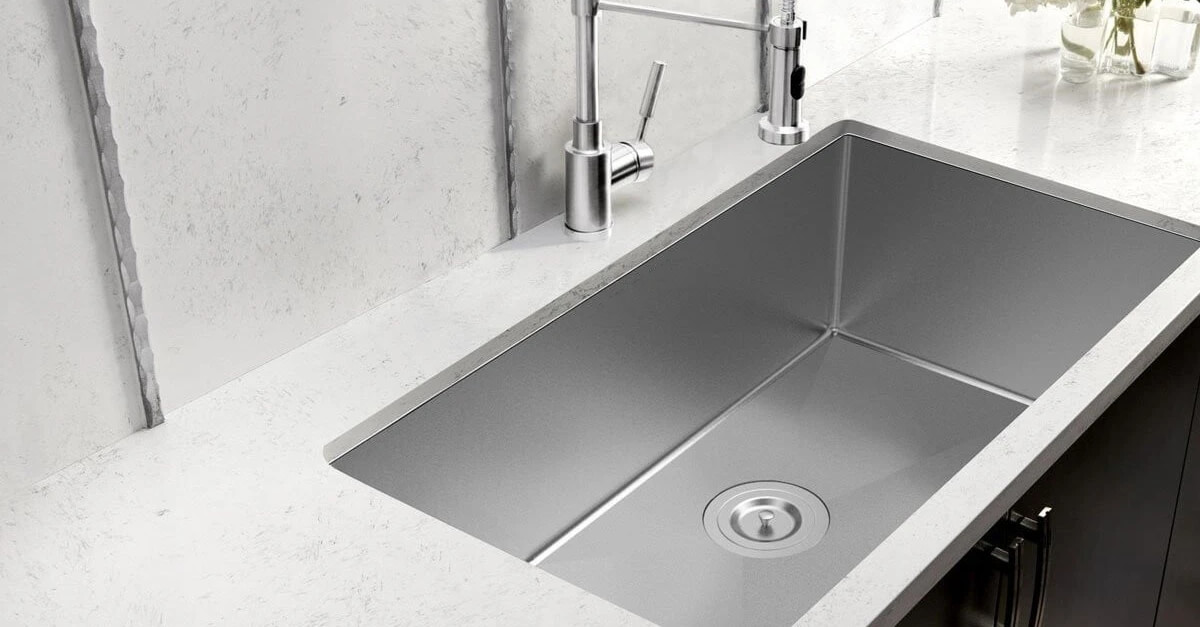 most common size of one bowl kitchen sink