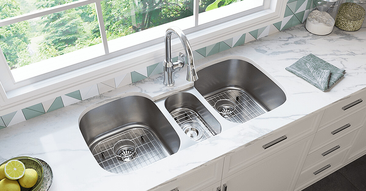 undermount 2 bowl kitchen sink for granite